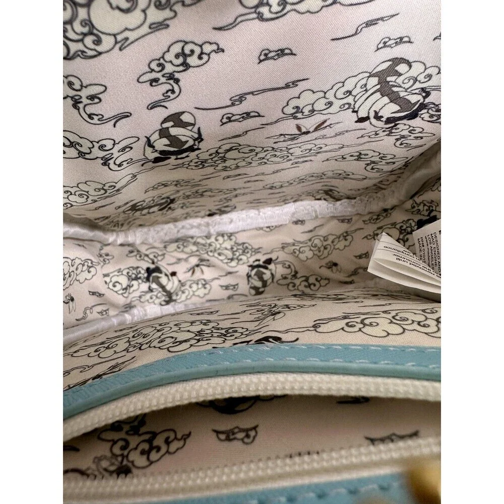 Mad Engine Crossbody Bag Womens Small Turquoise Appa Avatar Anime Cartoon Print
